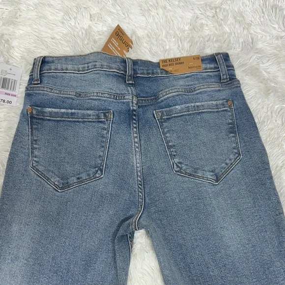 Kensie Women's Blue High Rise Skinny Jeans - Picture 3 of 11